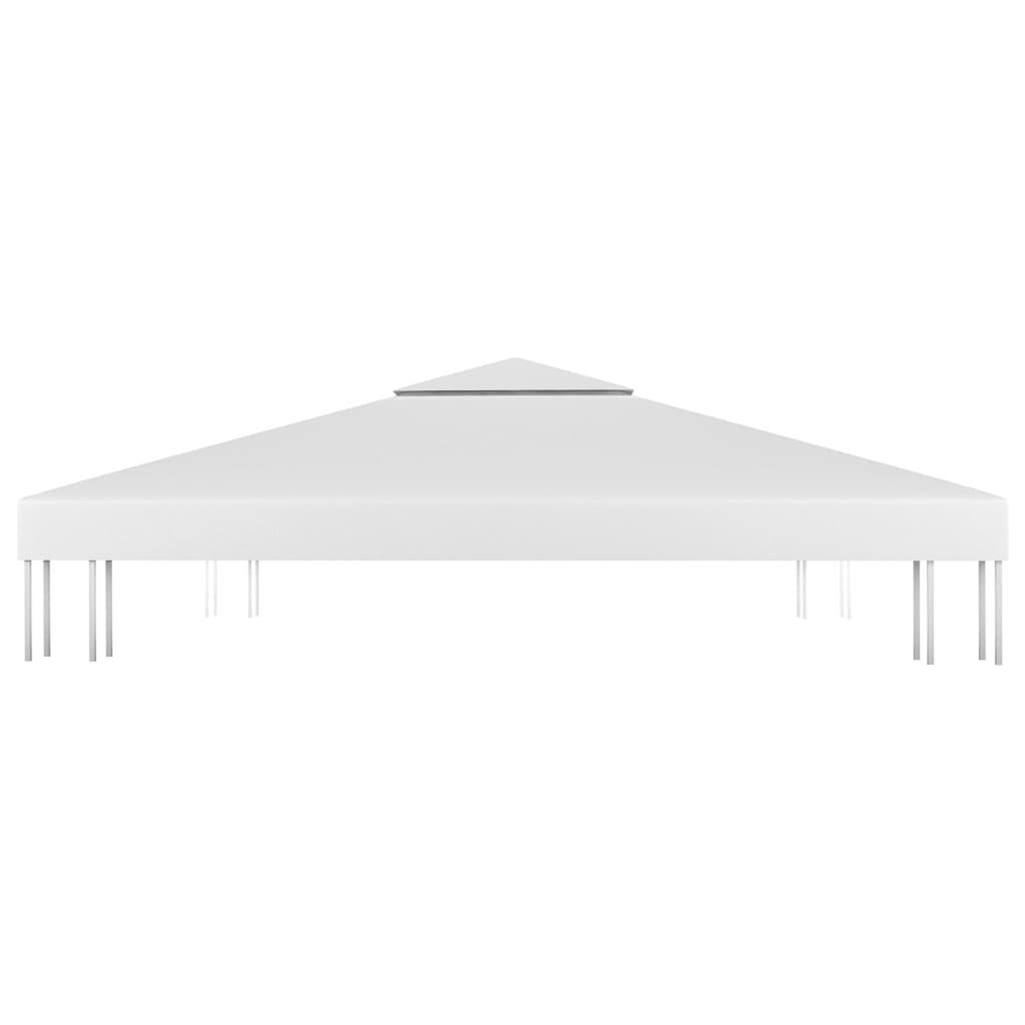 Voir la diapositive 4 : VIDAXL Toile de toit de belvedere 2 niveaux 310 g/m^2 4x3 m Blanc