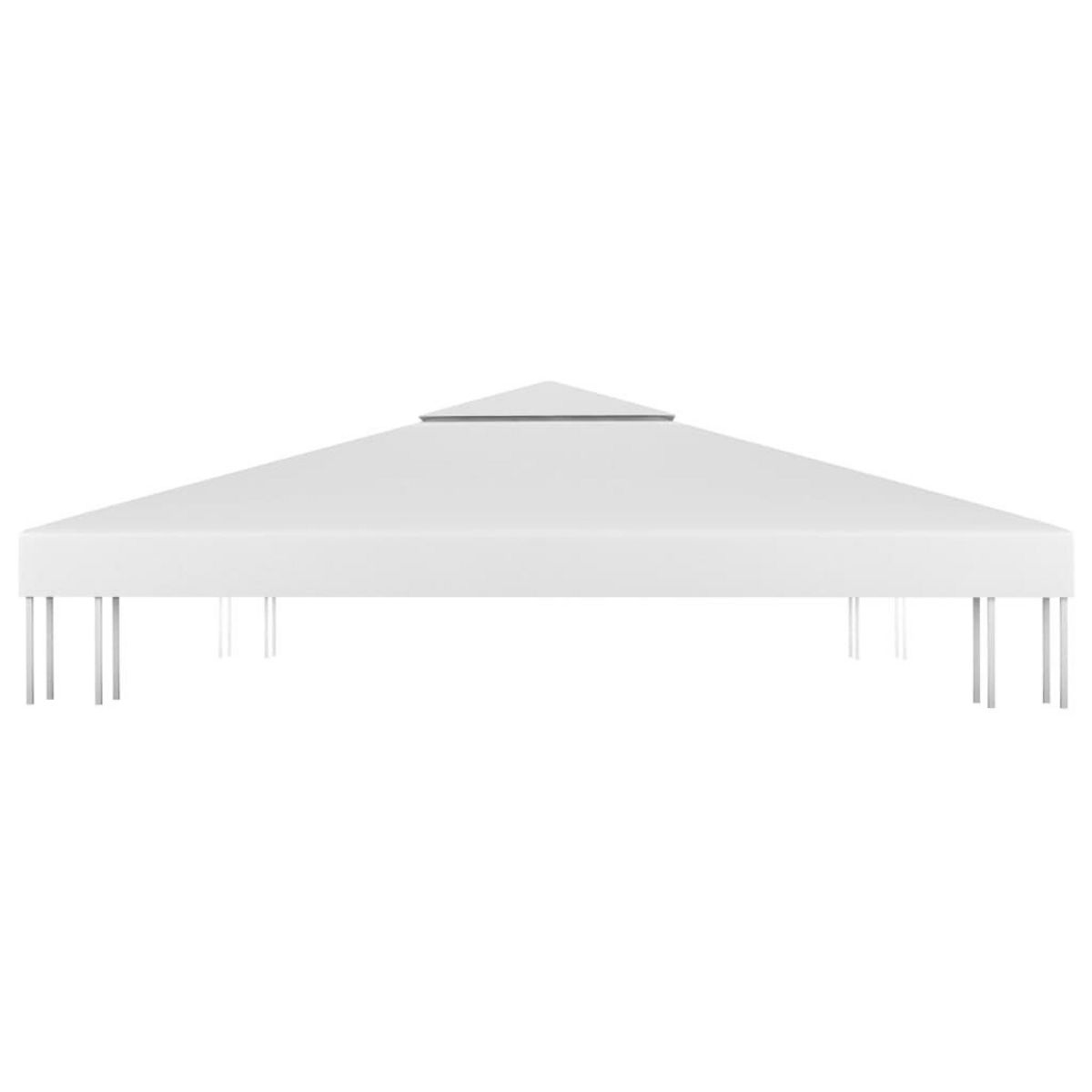 VIDAXL Toile de toit de belvedere 2 niveaux 310 g/m^2 4x3 m Blanc