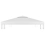 Voir la diapositive 4 : VIDAXL Toile de toit de belvedere 2 niveaux 310 g/m^2 4x3 m Blanc