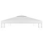Voir la diapositive 4 : VIDAXL Toile de toit de belvedere 2 niveaux 310 g/m^2 4x3 m Blanc