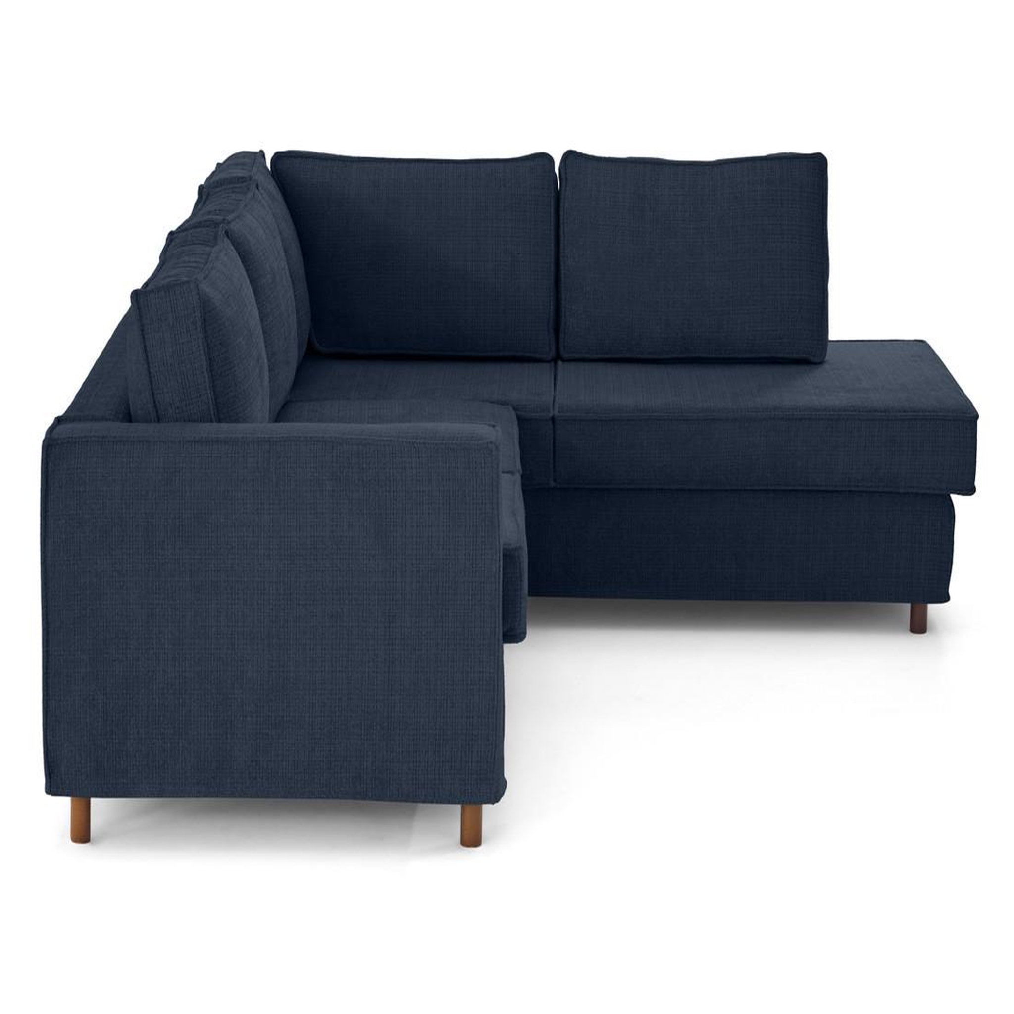 Voir la diapositive 5 : LISA DESIGN Jake - canapé déhoussable d'angle droit 5 places en velours texturé