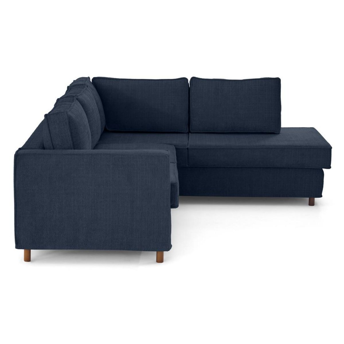 LISA DESIGN Jake - canapé déhoussable d'angle droit 5 places en velours texturé