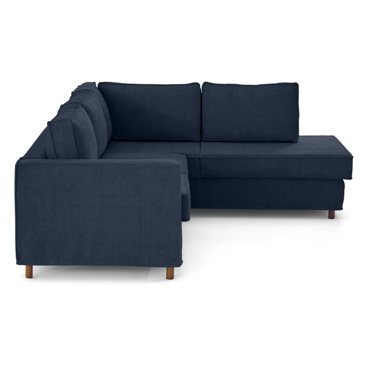 LISA DESIGN Jake - canapé déhoussable d'angle droit 5 places en velours texturé