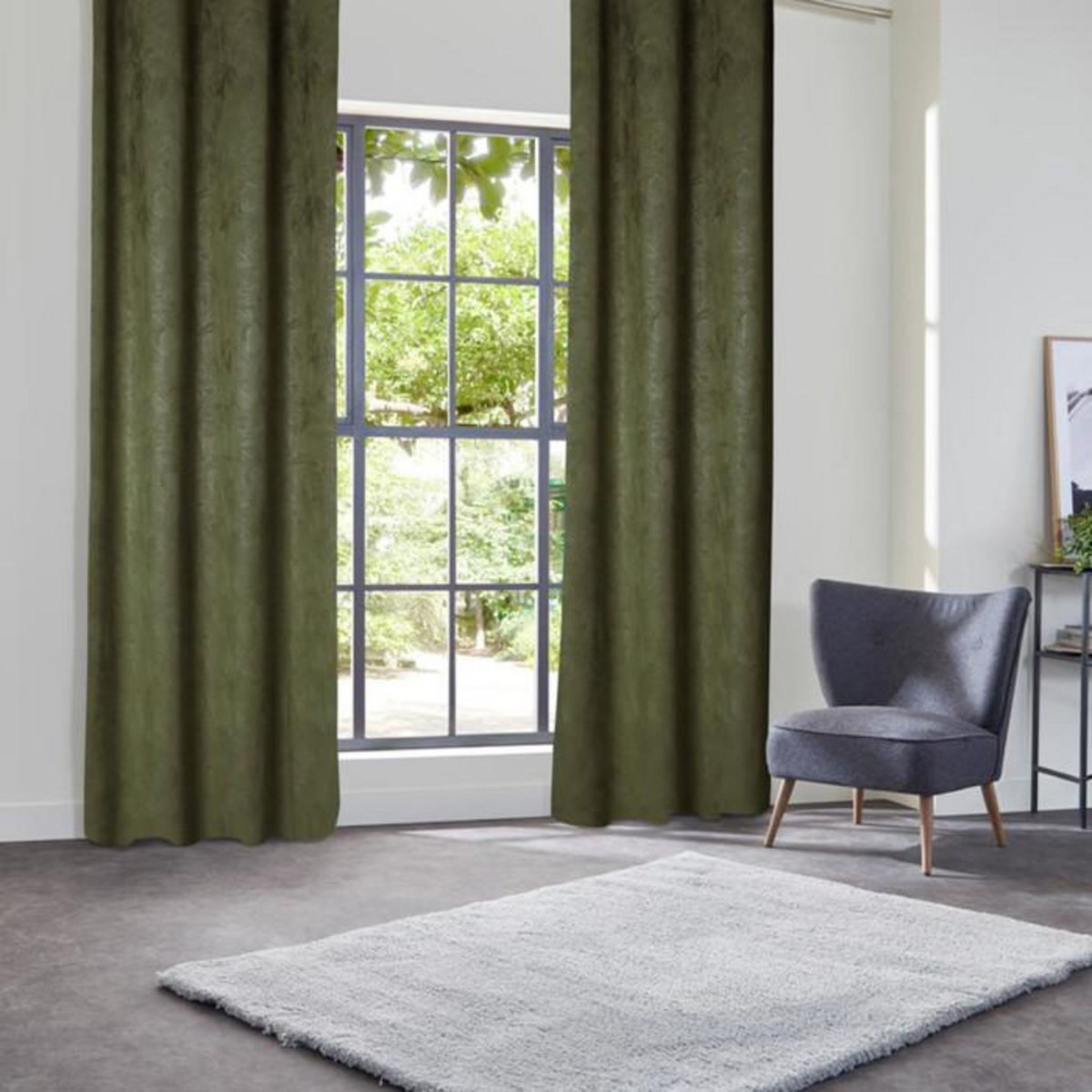 ATMOSPHERA Rideau Occultant  Fujo  135x260cm Vert Kaki