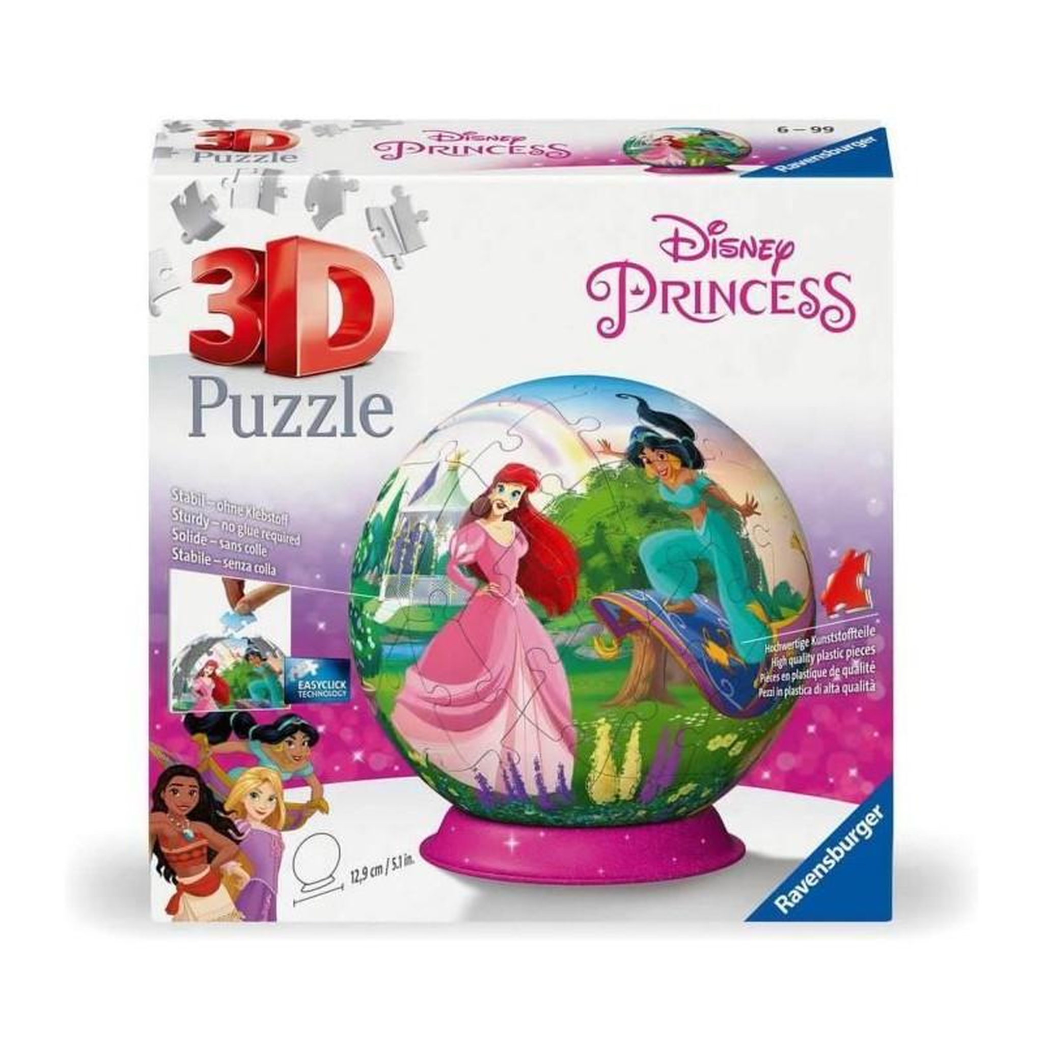 Voir la diapositive 3 : RAVENSBURGER Puzzle 3D Ball - Disney Princesses - Ravensburger - Dès 6 ans