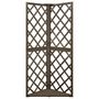Voir la diapositive 2 : VIDAXL Treillis d'angle Gris 50x50x145 cm Bois de sapin massif