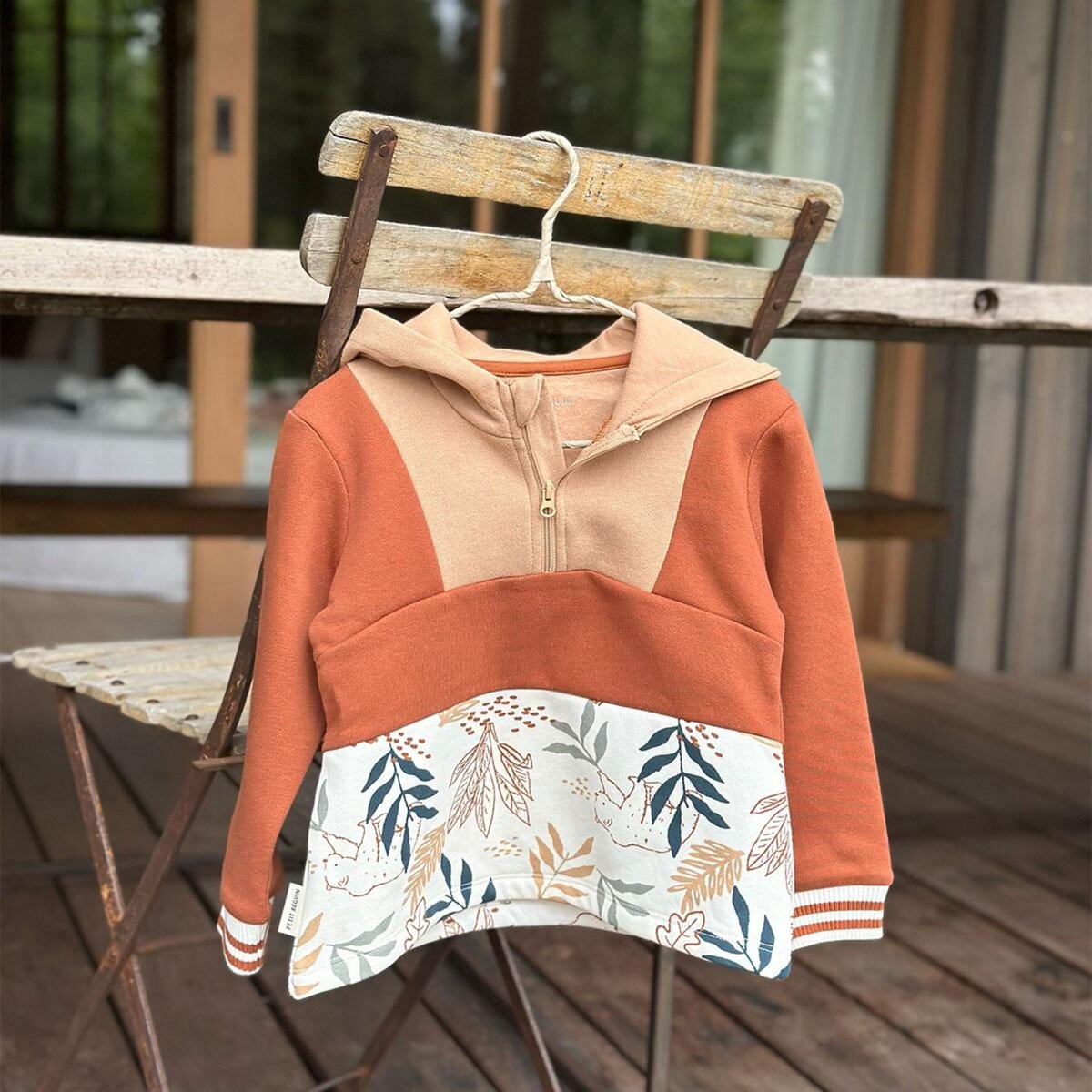 Petit Béguin Sweat-shirt à capuche bébé en molleton Wally