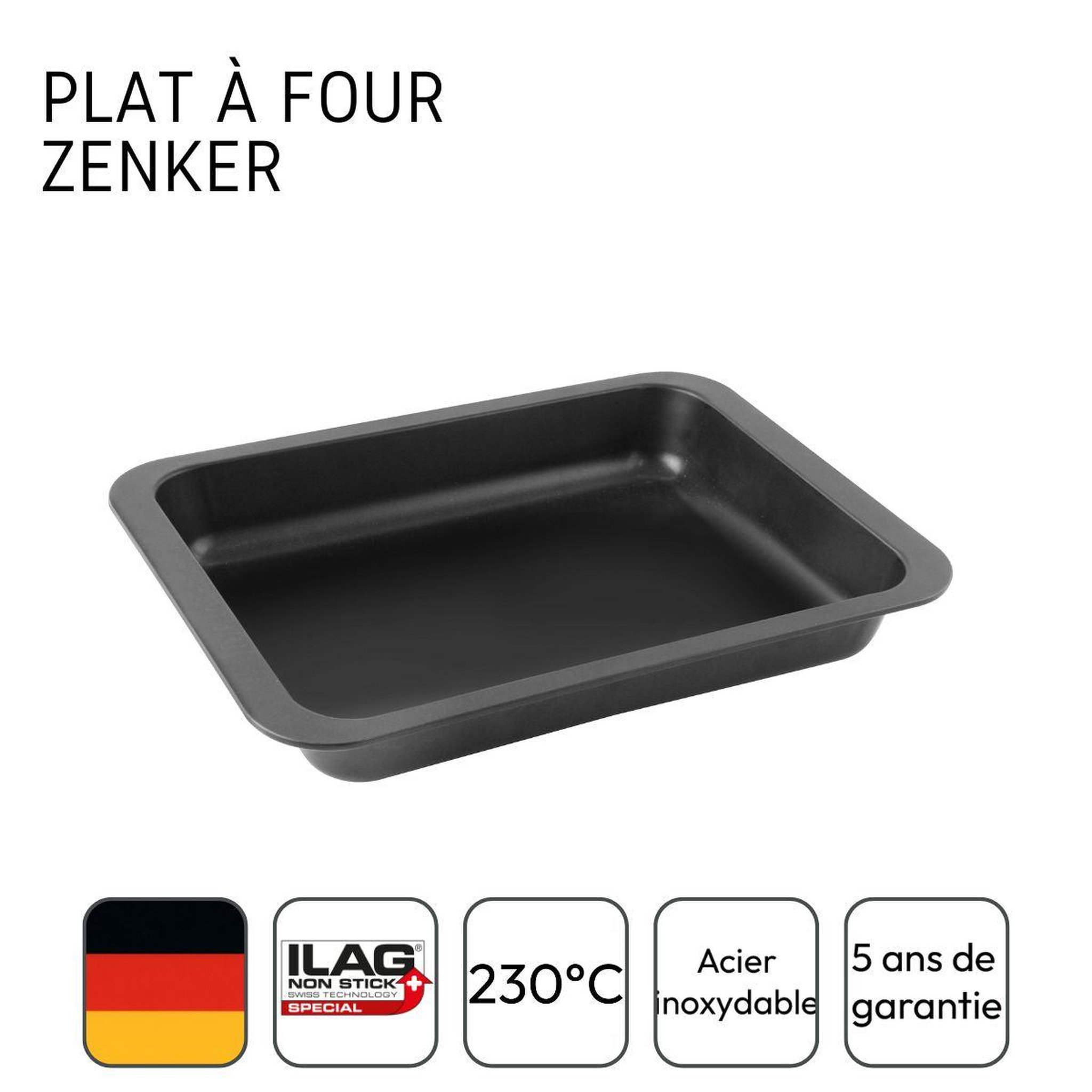 Voir la diapositive 4 : ZENKER Plat à four rectangulaire 37 x 27 cm zenker spécial cooking