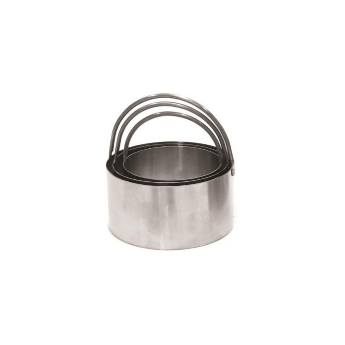 Paris Prix Lot de 3 Emporte-Pièces Inox  Rond  8cm Argent