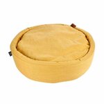 Paris Prix Coussin Rond pour Chien & Chat  Cosy Golden  60cm Jaune