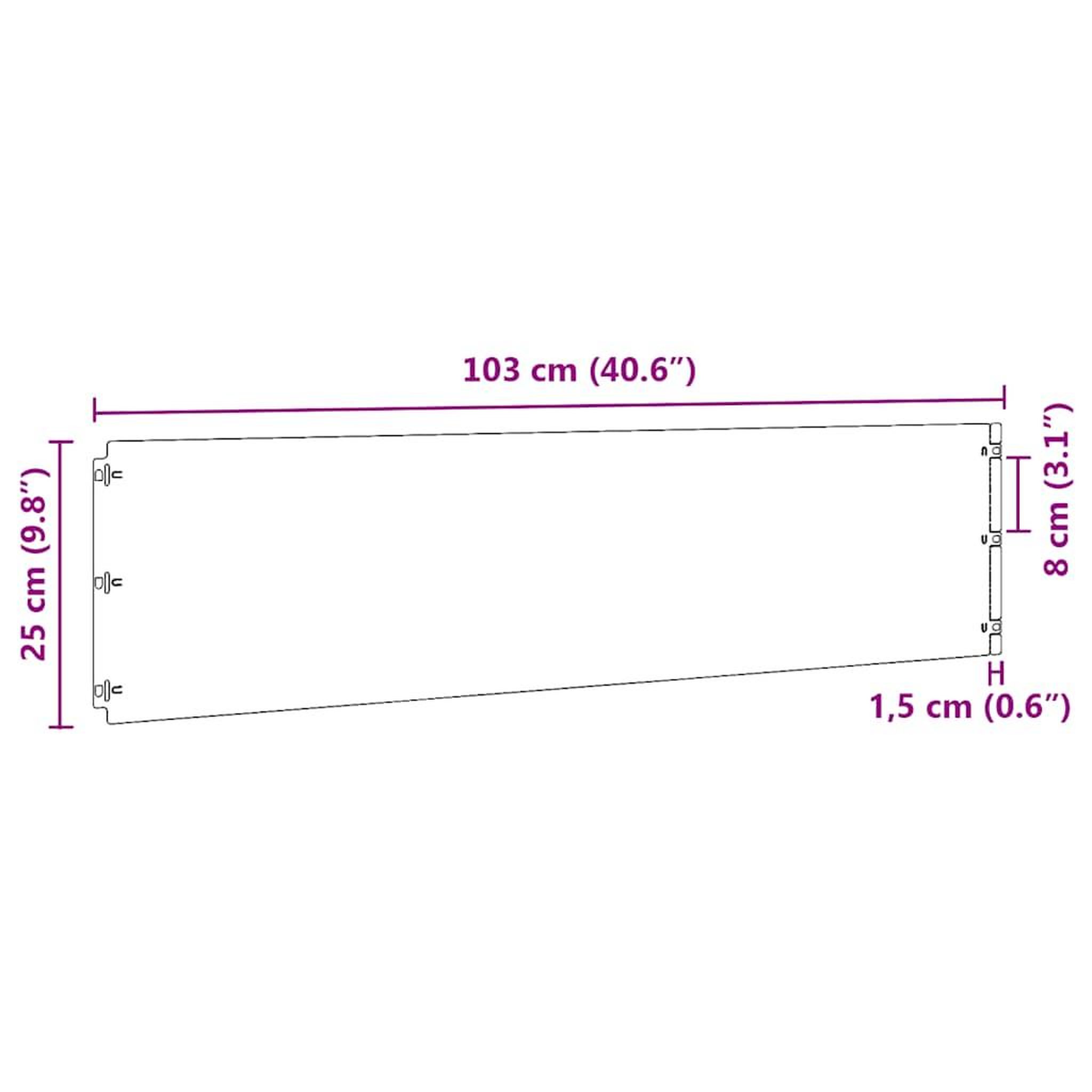 Voir la diapositive 6 : VIDAXL Bordures de pelouse 20 pcs blanc 25x103 cm acier lamine a froid