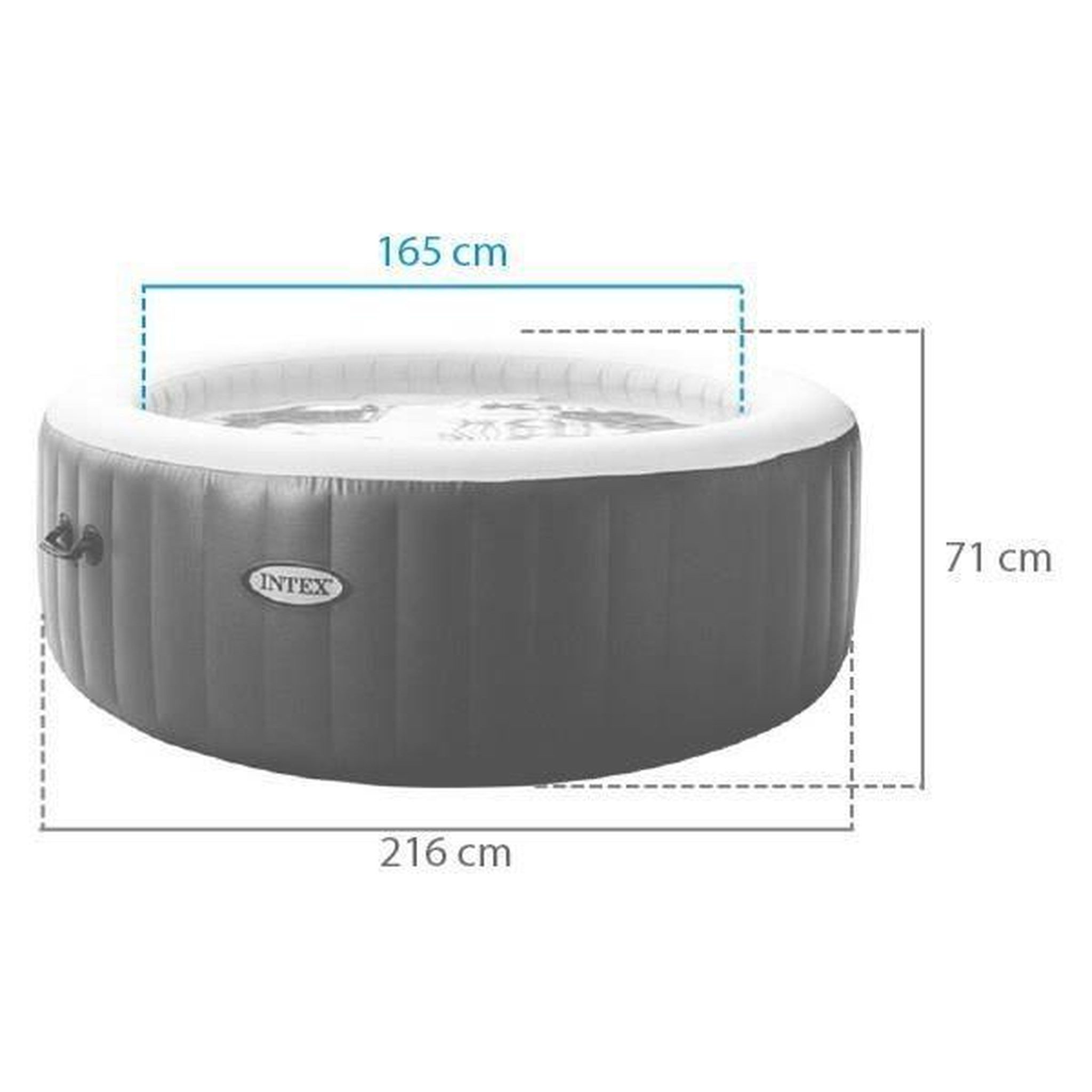 Voir la diapositive 2 : INTEX Spa gonflable INTEX - Blue Navy - 216 x 71 cm - 6 places - Rond - 28432EX