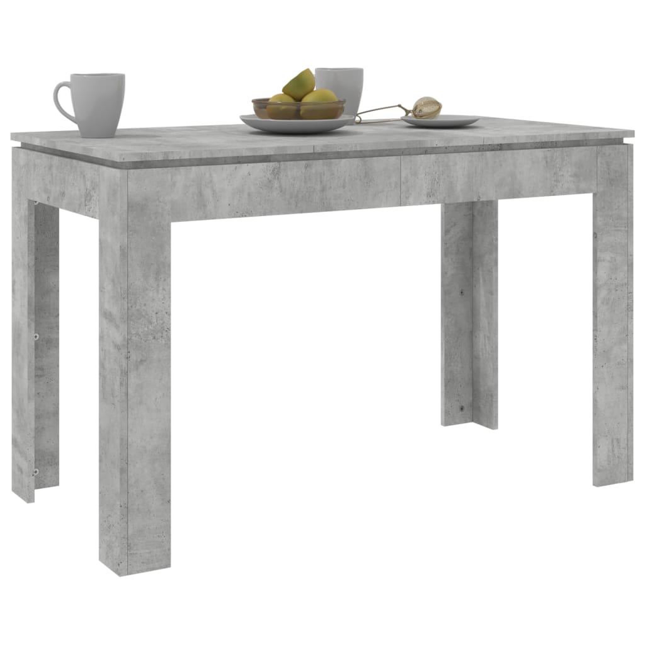 Voir la diapositive 3 : VIDAXL Table a manger Gris beton 120x60x76 cm Bois d'ingenierie