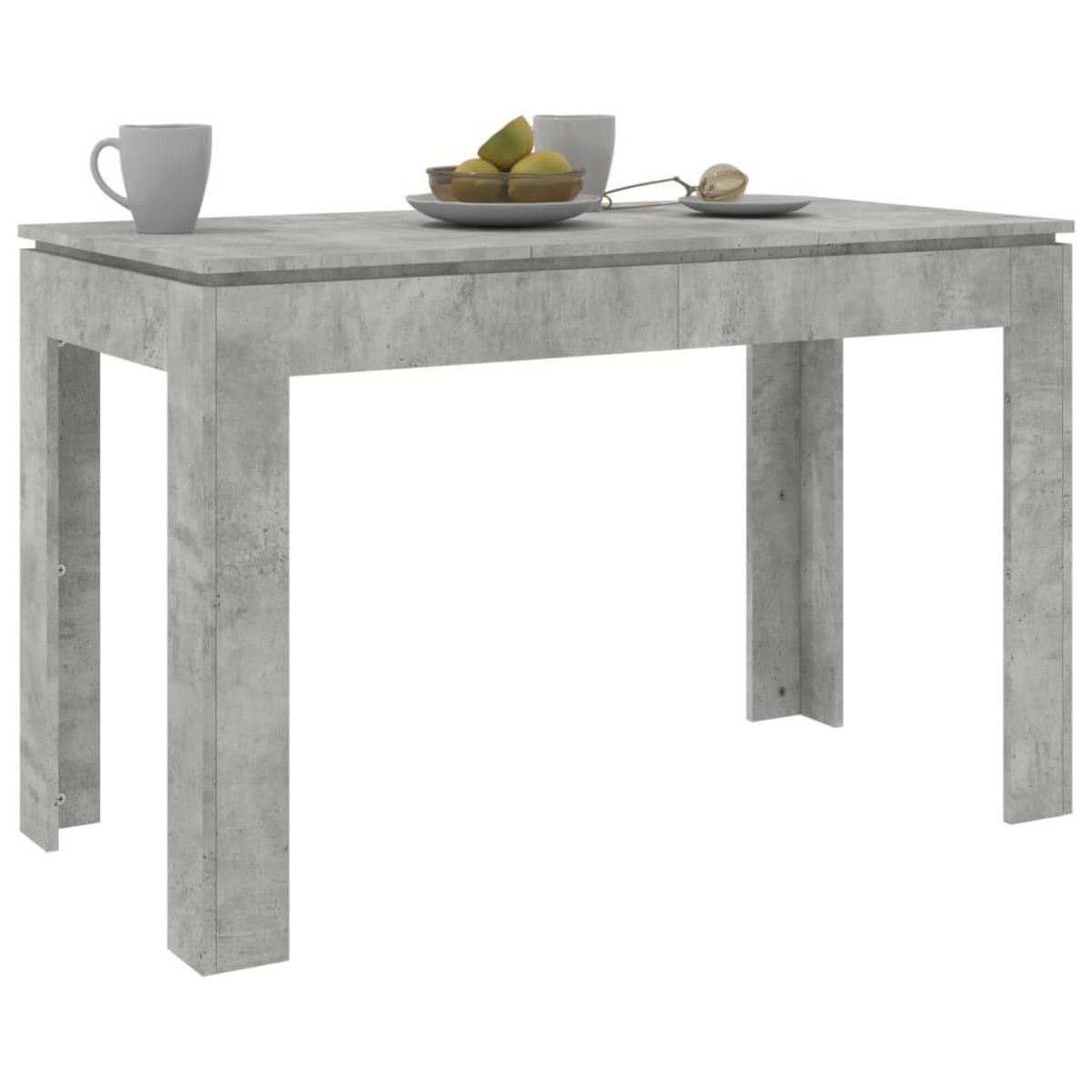 VIDAXL Table a manger Gris beton 120x60x76 cm Bois d'ingenierie