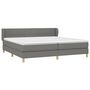 Voir la diapositive 3 : VIDAXL Sommier a lattes de lit avec matelas Gris fonce 200x200cm Tissu