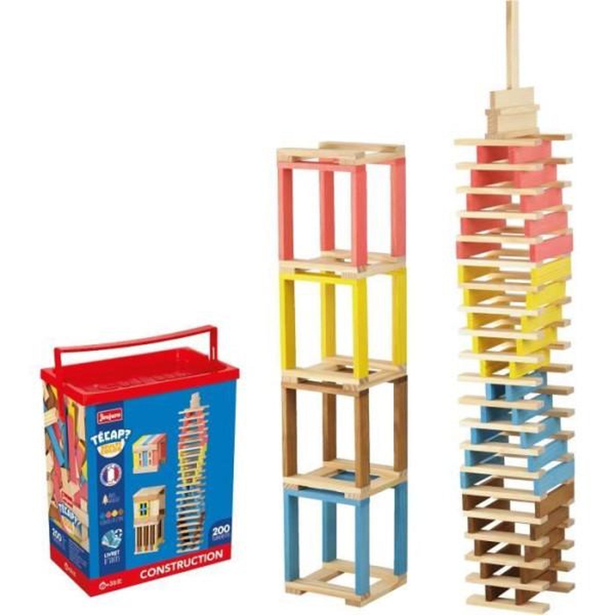 JeuJura Técap Multicolor - Jeu d'équilibre et de construction - JEUJURA - 200 pieces