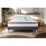 Voir la diapositive 1 : SEPTNUITS Pack matelas + sommier gris 140x190 Memo Zen Mousse à mémoire de forme 5 zones de confort MAXI épaisseur + Couette + 2 oreillers