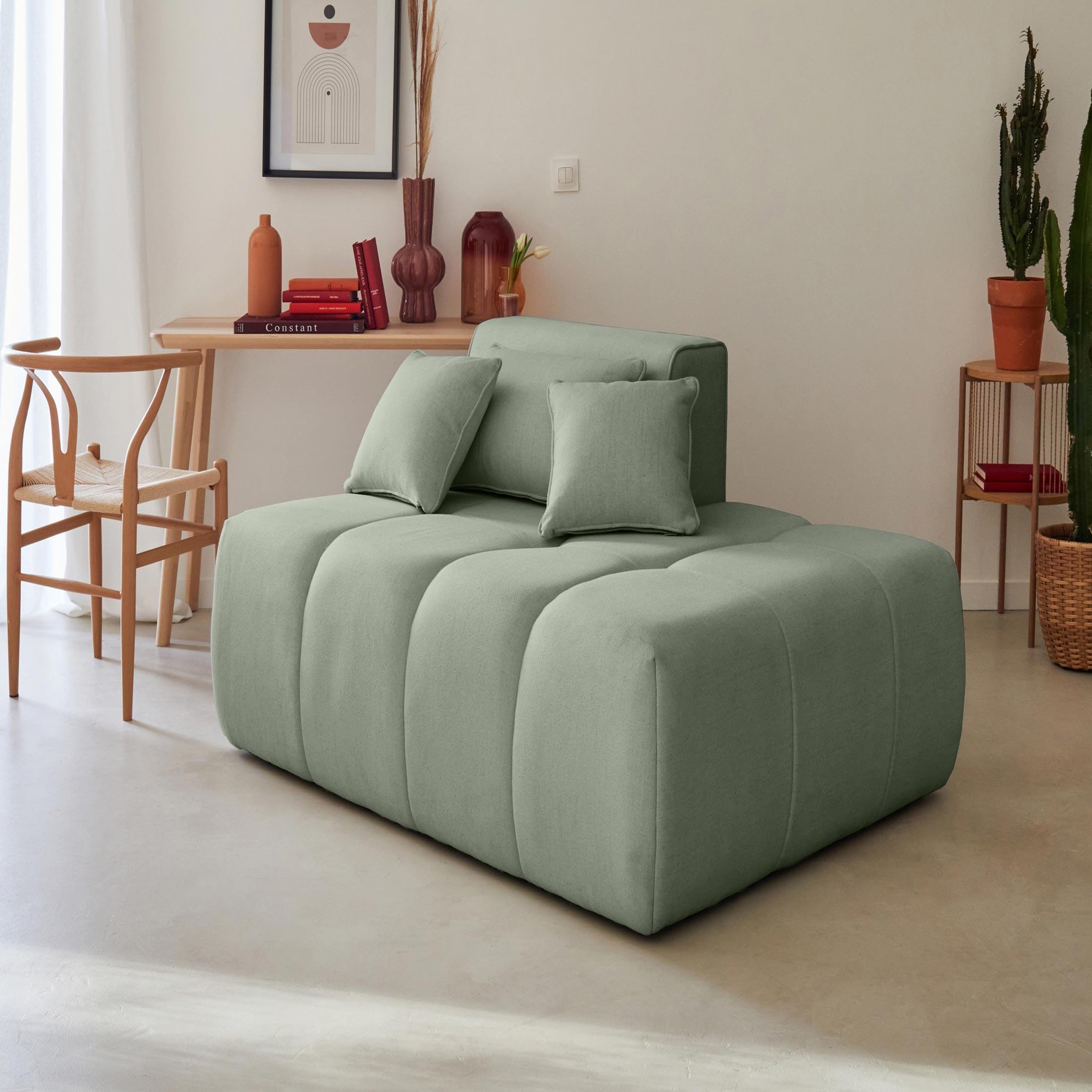 Voir la diapositive 5 : LISA DESIGN Caracas - canapé modulable d'angle gauche - 4 places - en tissu