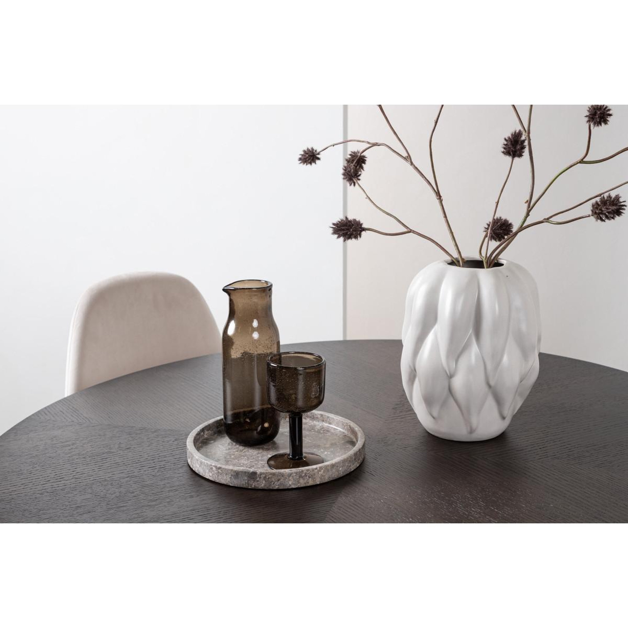 Voir la diapositive 5 : Paris Prix Ensemble table à manger & 4 chaises  copenhagen & polar  115cm marron & beige