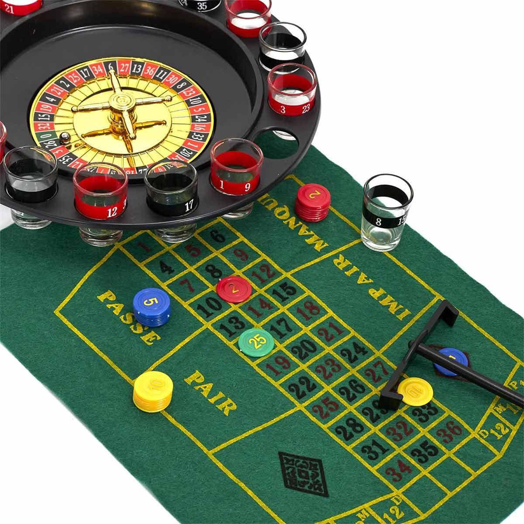 Voir la diapositive 3 : MISTER GADGET Jeu de roulette  jeu à boire  30cm vert
