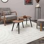 Voir la diapositive 2 : The Home Deco Factory Lot de 2 tables gigognes en acacia VISBY - Marron et noir