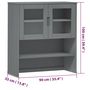 Voir la diapositive 6 : VIDAXL Dessus de buffet MOLDE Gris 90x35x100 cm Bois massif de pin