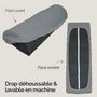 Voir la diapositive 3 : VIVEZEN Drap housse de protection en éponge pour coussin demi-rond 66 cm x 22 cm x 12 cm de table de massage - Gris