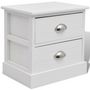 Voir la diapositive 2 : VIDAXL Table de chevet Blanc