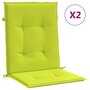 Voir la diapositive 2 : VIDAXL Coussins de chaise de jardin a dossier bas lot de 2 vert vif