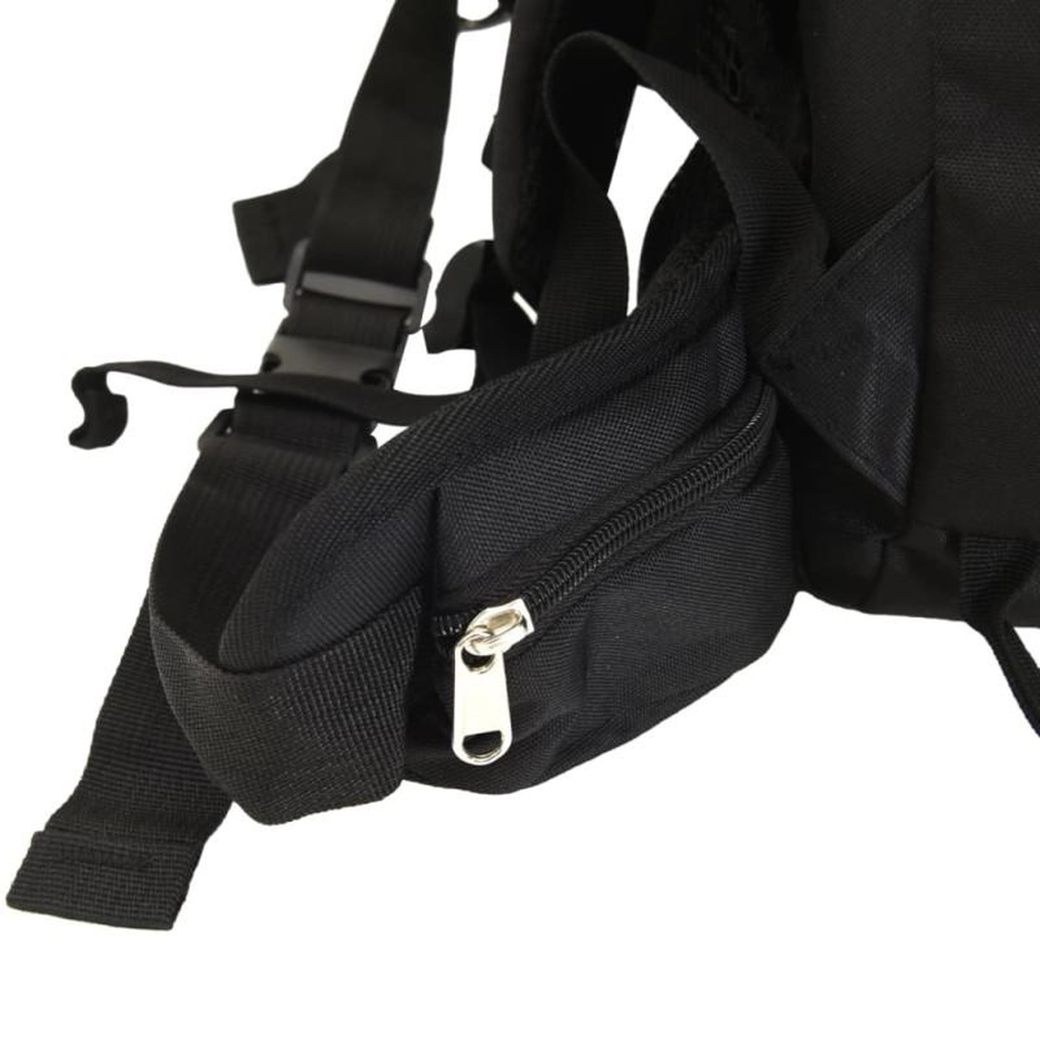 Voir la diapositive 5 : VIDAXL Sac à dos de randonnée noir 60 L tissu oxford