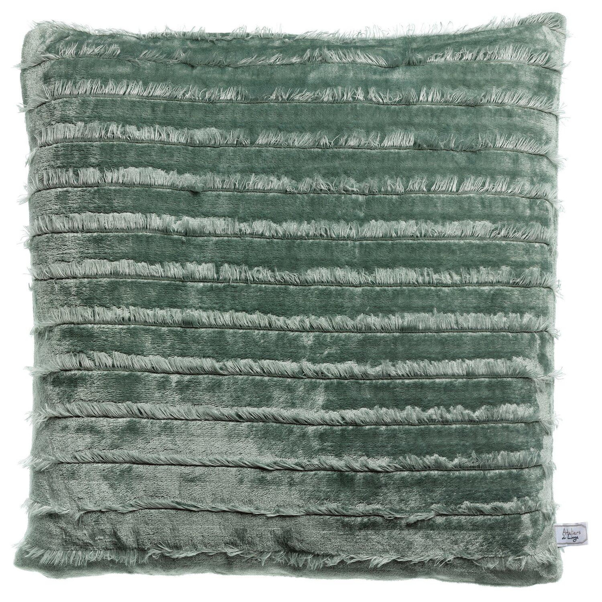 Voir la diapositive 1 : Les Ateliers du Linge Maxi coussin sillon 60x60cm 100% polyester caviar