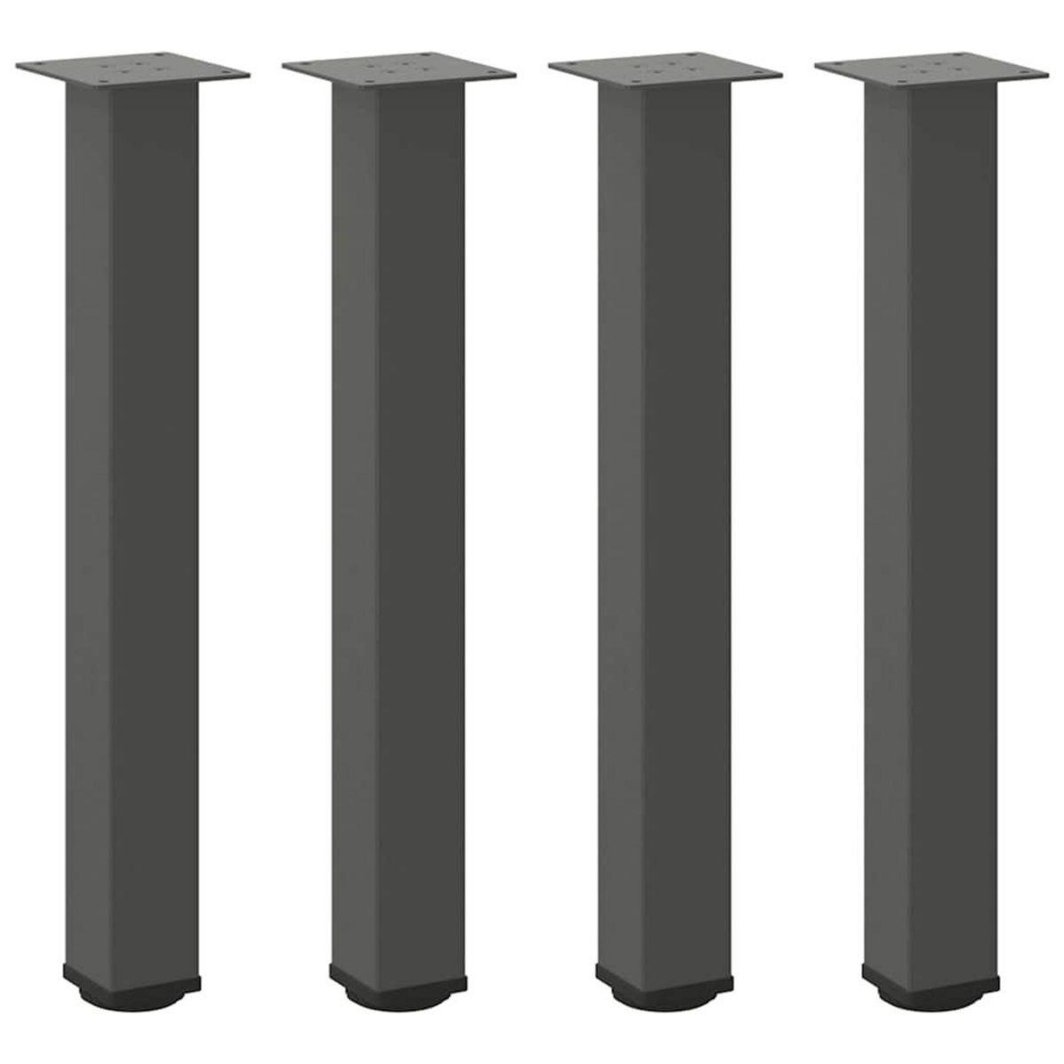 VIDAXL Pieds de table basse 4 pcs anthracite 72-74 cm acier