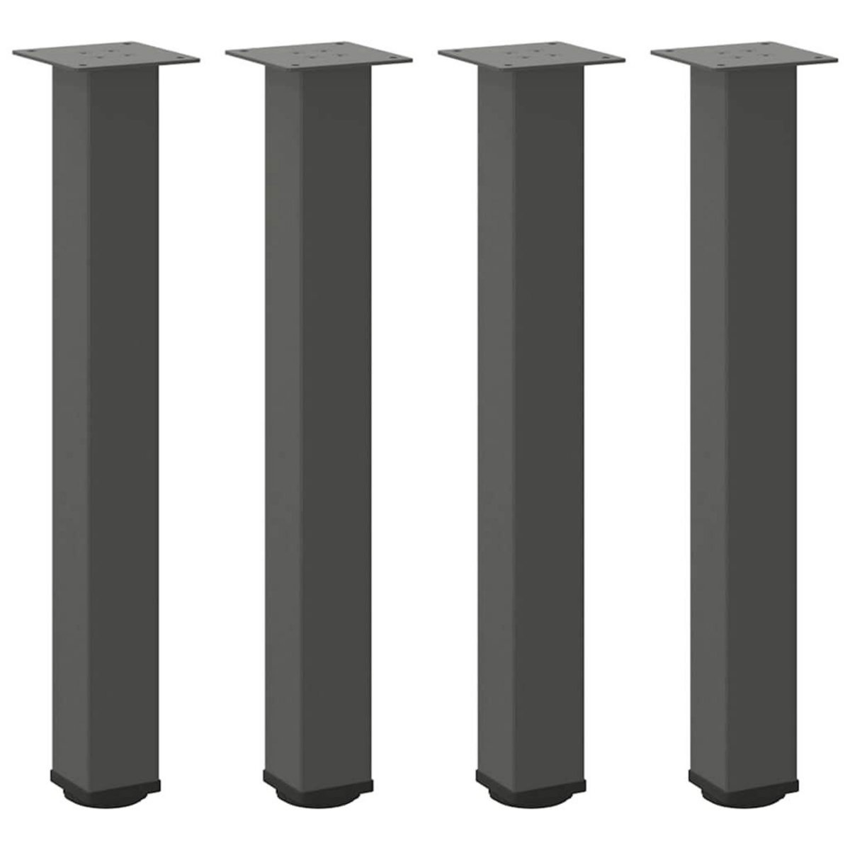 VIDAXL Pieds de table basse 4 pcs anthracite 72-74 cm acier
