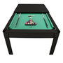 Voir la diapositive 1 : PLAY4FUN Billard Américain AMBIANCE 7Ft - 226,5 x 126,5 x 80 cm avec accessoires et plateau dînatoire - Couleur Noir