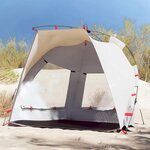 VIDAXL Tente de plage 2 personnes gris liberation rapide impermeable