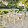 Voir la diapositive 2 : HESPERIDE Table de jardin fixe en aluminium effet bois 8 places EVASION