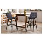 Voir la diapositive 7 : Lot de 2 tabourets chaises de bar assise velour pieds métal SIA