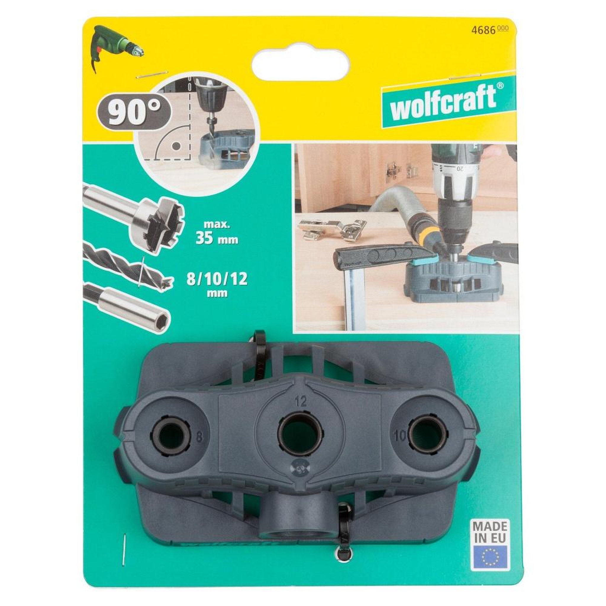 WOLFCRAFT 1 guide de perçage mobile + porte-embouts bois WOLFCRAFT