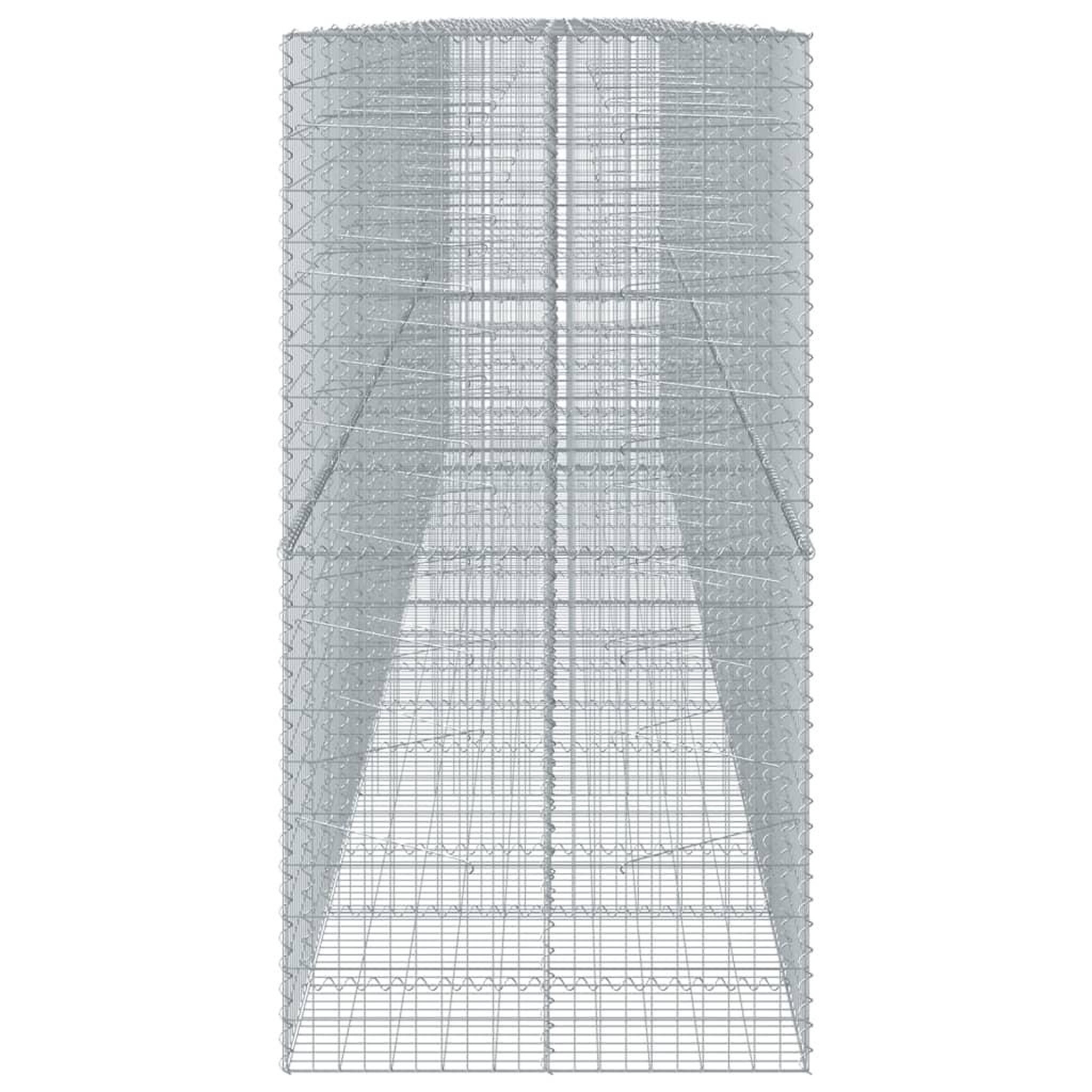 Voir la diapositive 4 : VIDAXL Panier gabion avec couvercle 850x100x200 cm fer galvanise