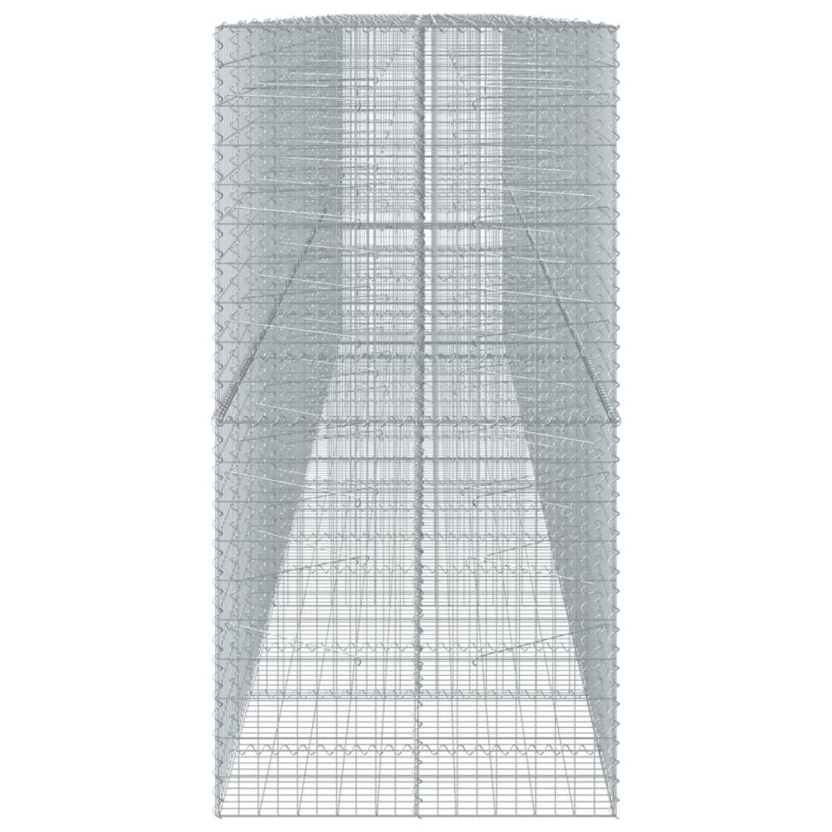 VIDAXL Panier gabion avec couvercle 850x100x200 cm fer galvanise
