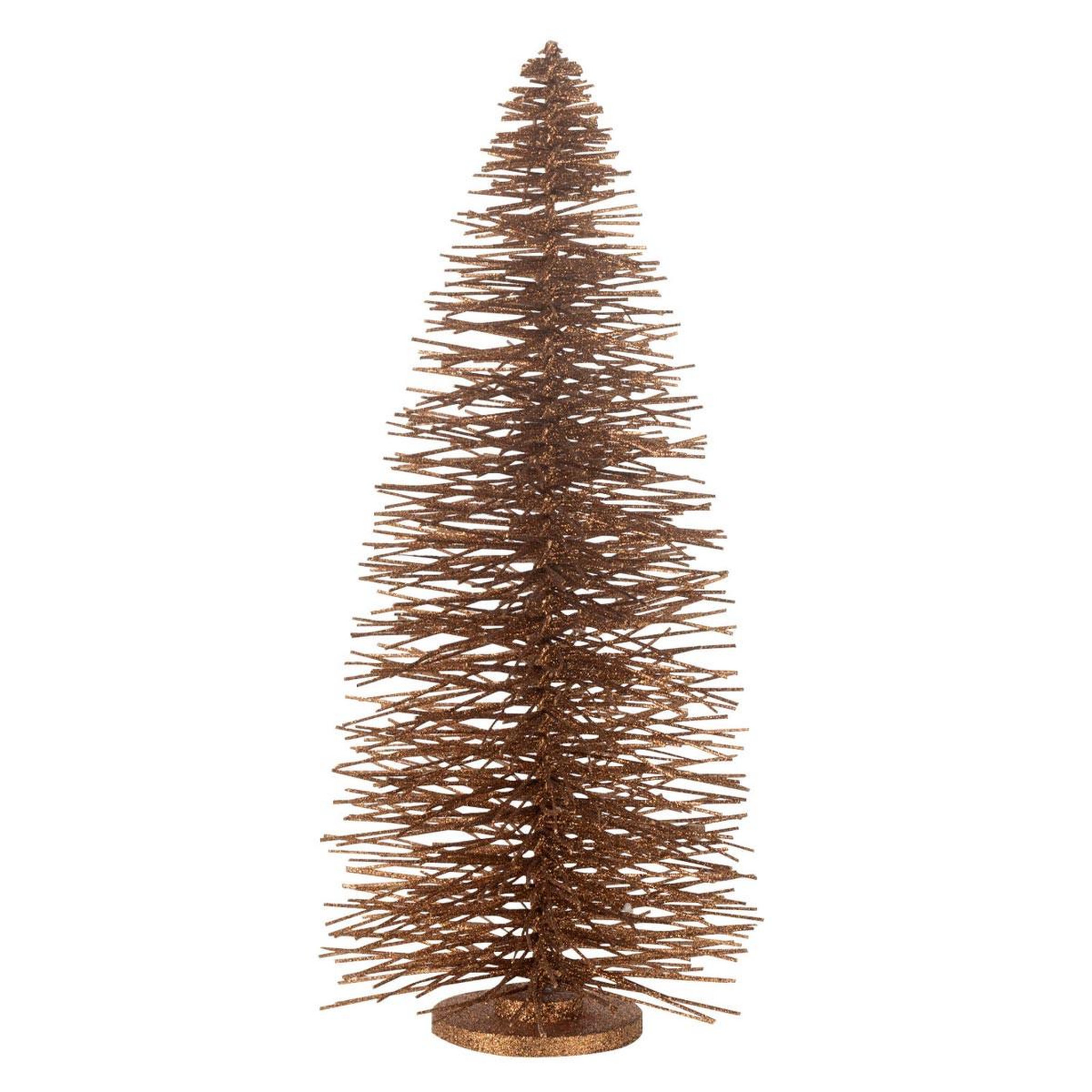 J-LINE Sapin de noël déco à paillettes  copper  70cm marron