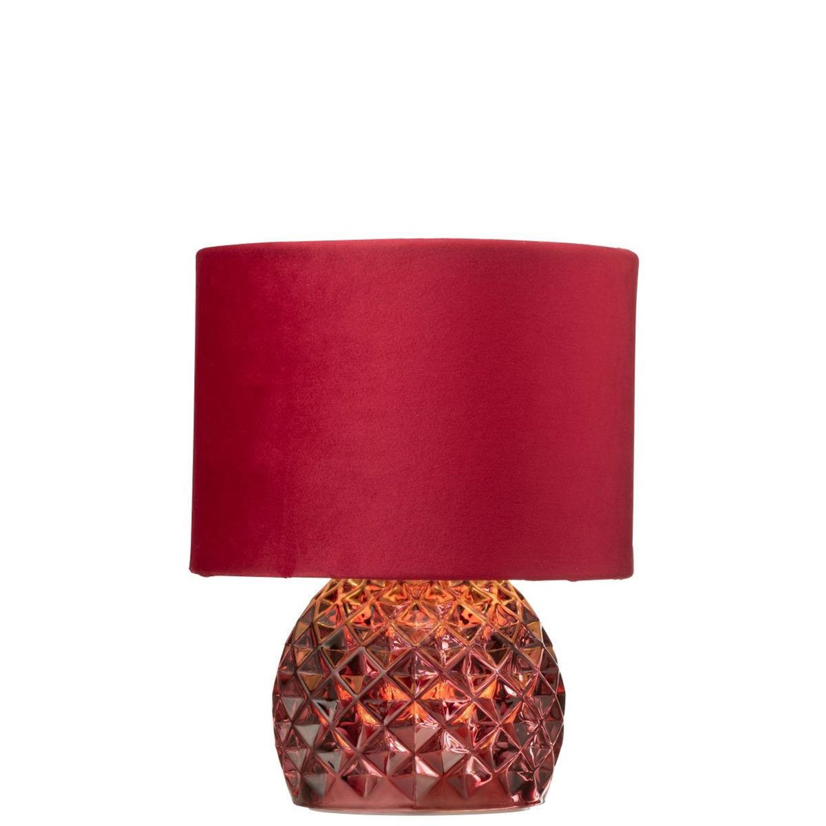 Paris Prix Lampe à Poser en Verre  LED  23cm Bordeaux