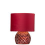 Voir la diapositive 2 : Paris Prix Lampe à Poser en Verre  LED  23cm Bordeaux