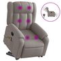 Voir la diapositive 2 : VIDAXL Fauteuil inclinable de massage electrique Taupe Tissu