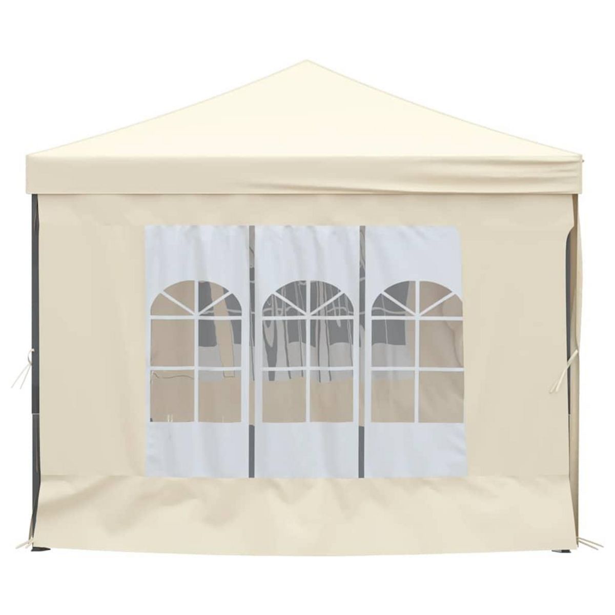 VIDAXL Tente de reception pliable avec parois Creme 3x6 m