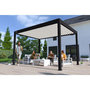 Voir la diapositive 8 : Pergola Bioclimatique autoportée  3X4 m - Aluminium - Noir charbon/blanc - VS OmBREA®