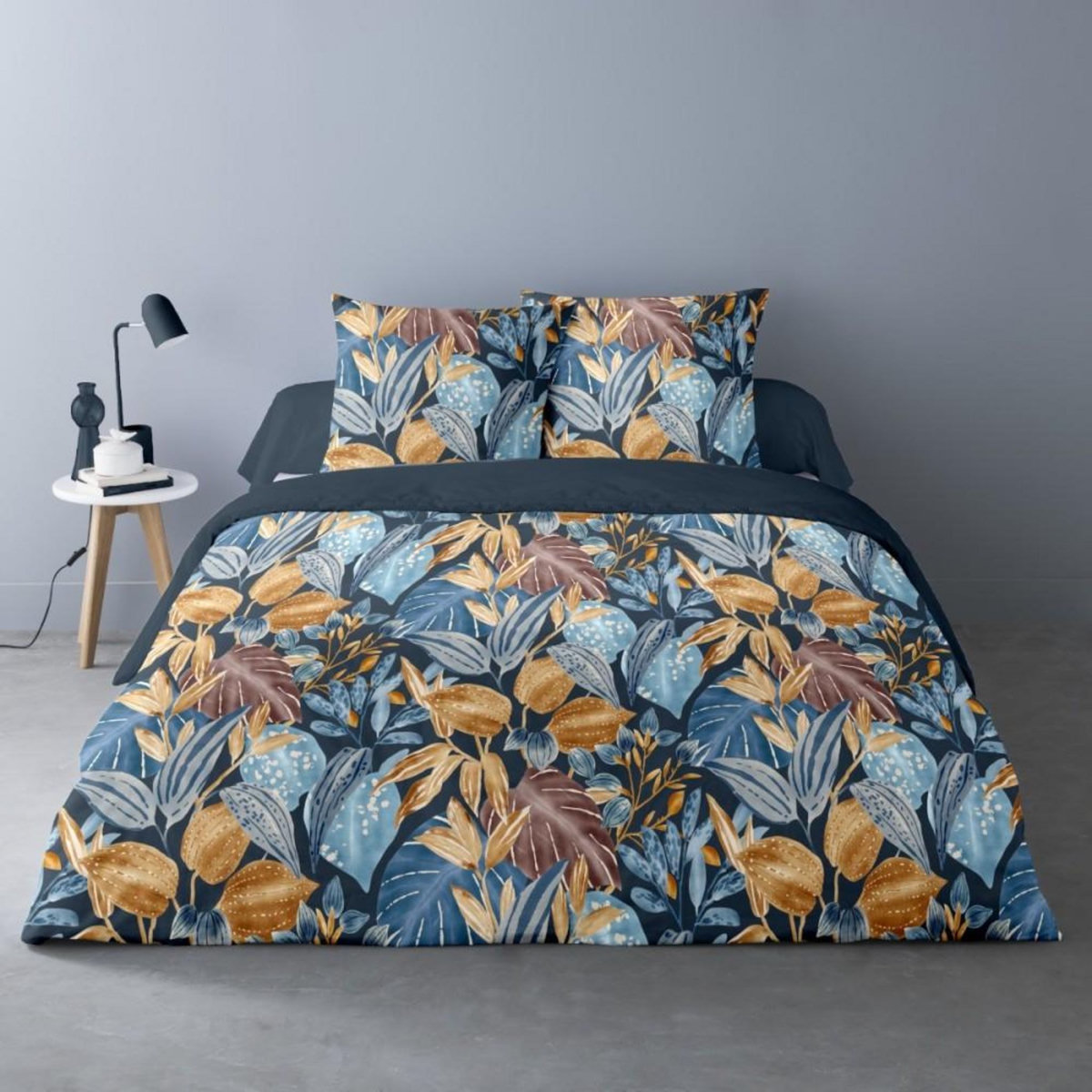 Dourev Housse de couette 240x220 MILAN + 2 taies Percale de coton