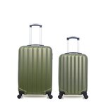 HERO HERO - Lot de 2 valises weekend et cabine ABS HIMALAYA. Coloris disponibles : Noir, Gris, Bleu, Rose, Beige