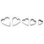 Voir la diapositive 1 : Paris Prix Lot de 5 Emporte-Pièces en Inox  Cœur  9cm Argent
