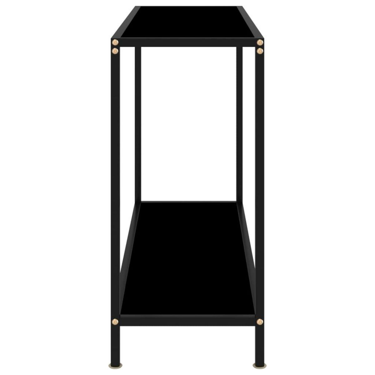 VIDAXL Table console Noir 100x35x75 cm Verre trempe